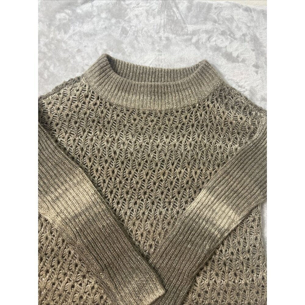 Women’s Tommy Bahama Knitted Sweater Cowl Neck Wool Blend Brown Size Medium - Picture 8 of 13